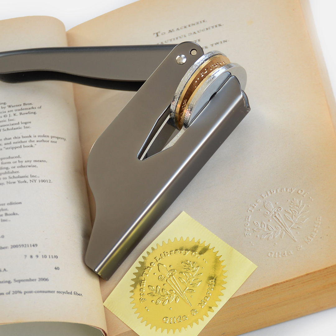 Custom Book Embosser gift set