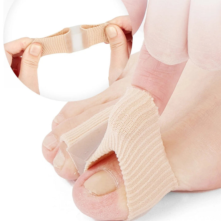 How the invisible bunion corrector fits around the toes