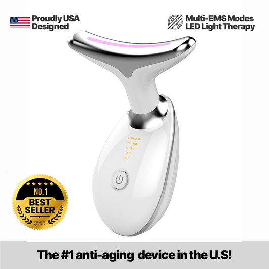 EMS red light therapy face and neck massager hero