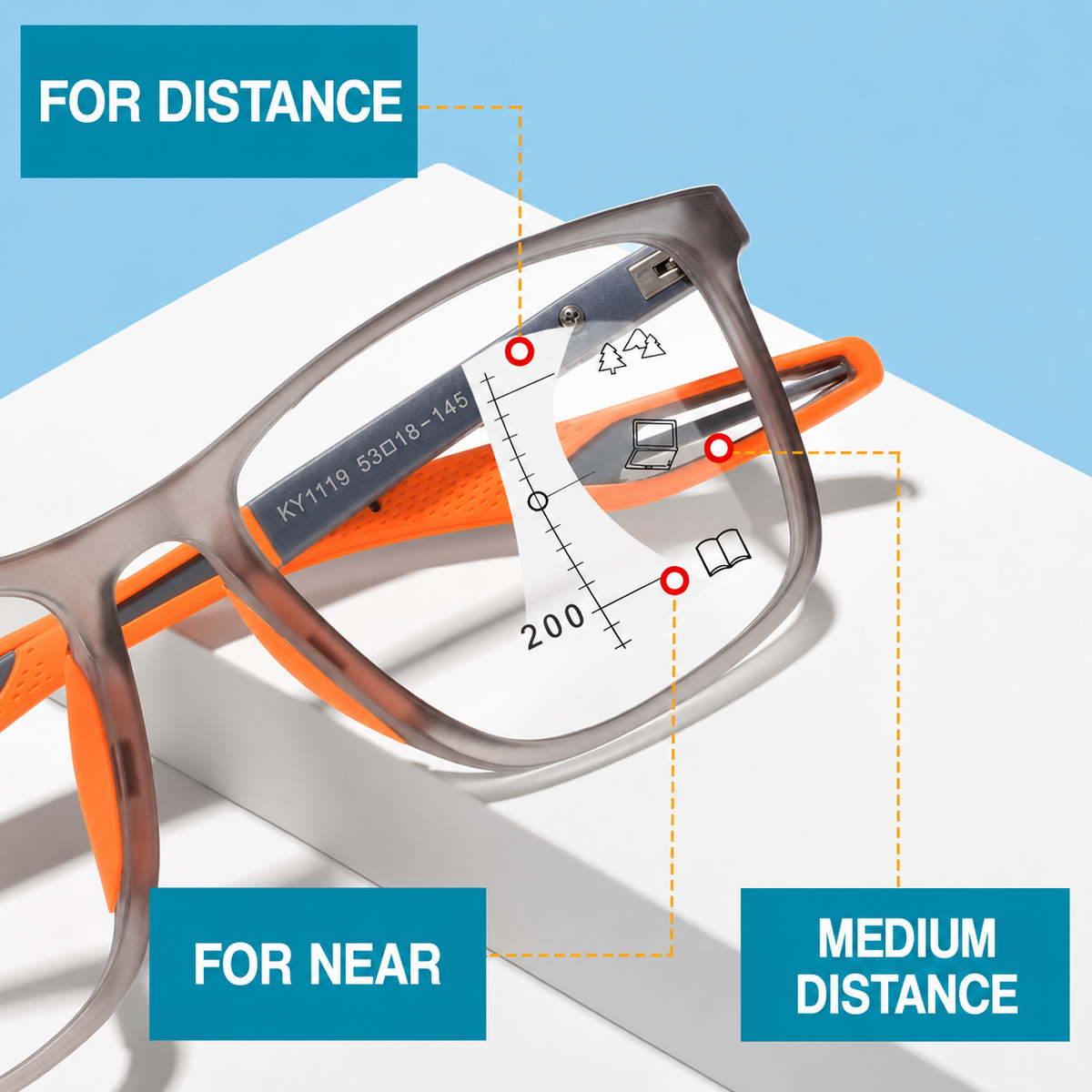 VisionSync Kacamata multifokal + hadiah [Teknologi adaptif]