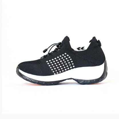 Ortho Stretch Cushion Shoes - Black White