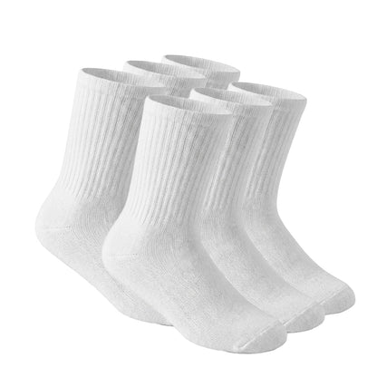 6-Pack Cushioned Socks (White)