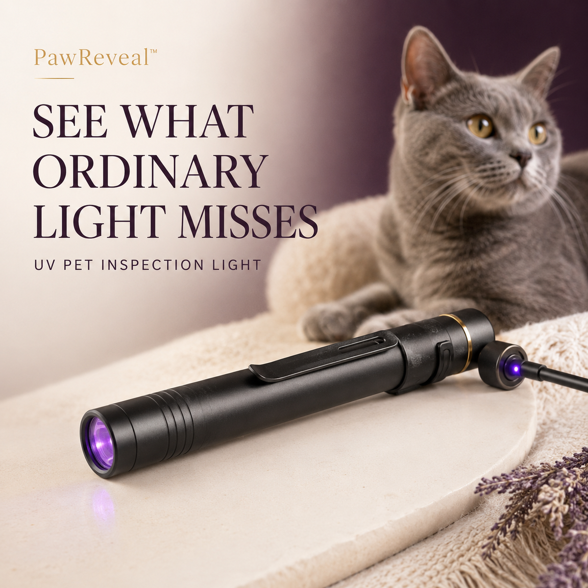 PawReveal UV pet inspection light hero