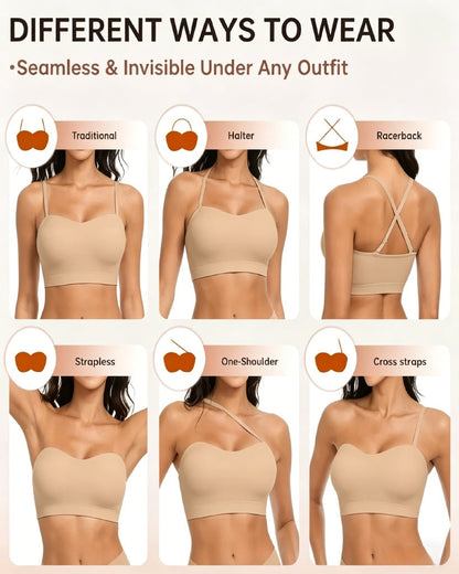 Wireless Strapless Bandeau Bra