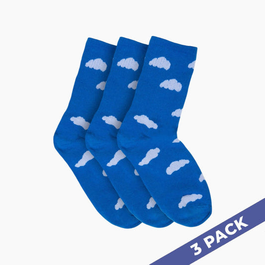 Simply Go Cloud Slides - 3 Pairs Socks - Blue - photo 1