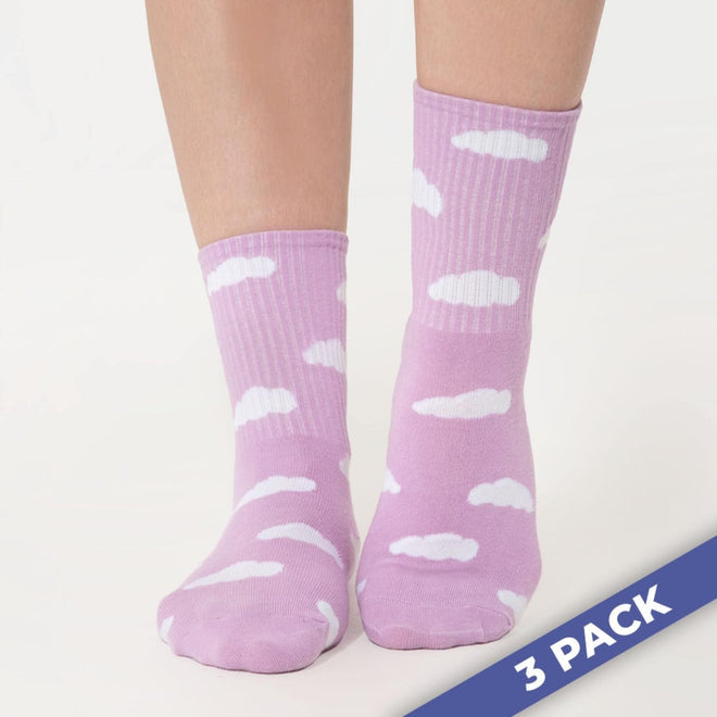 Simply Go Cloud Slides - 3 Pairs Socks - Pink - photo 2