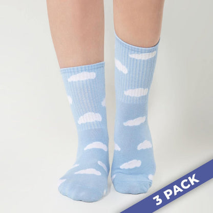 Simply Go Cloud Slides - 3 Pairs Socks - Ocean Blue - photo 2