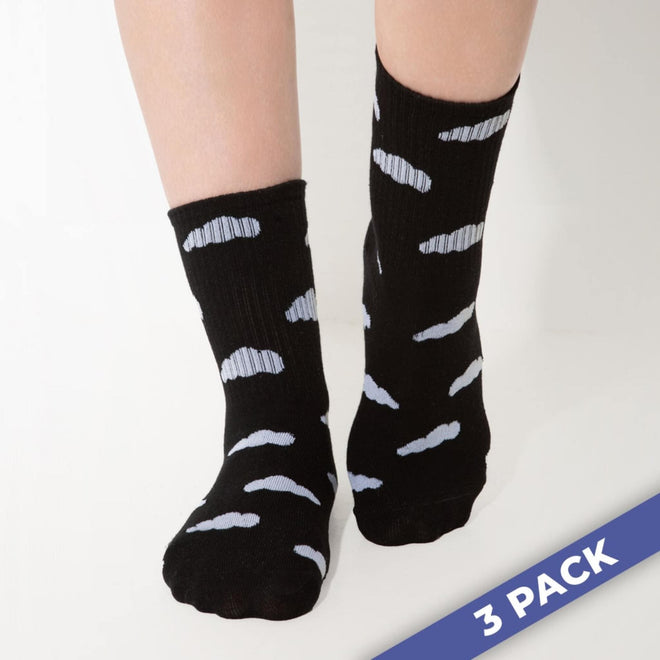 Simply Go Cloud Slides - 3 Pairs Socks - Black - photo 2