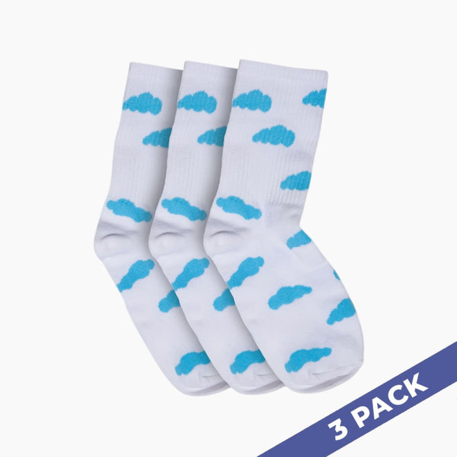 Simply Go Cloud Slides - 3 Pairs Socks - White - photo 1