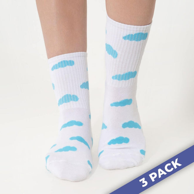 Simply Go Cloud Slides - 3 Pairs Socks - White - photo 2