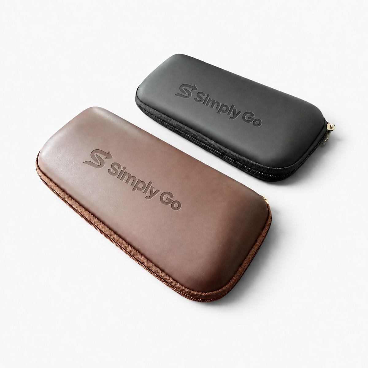 Simply Go black and brown hard shell glasses cases