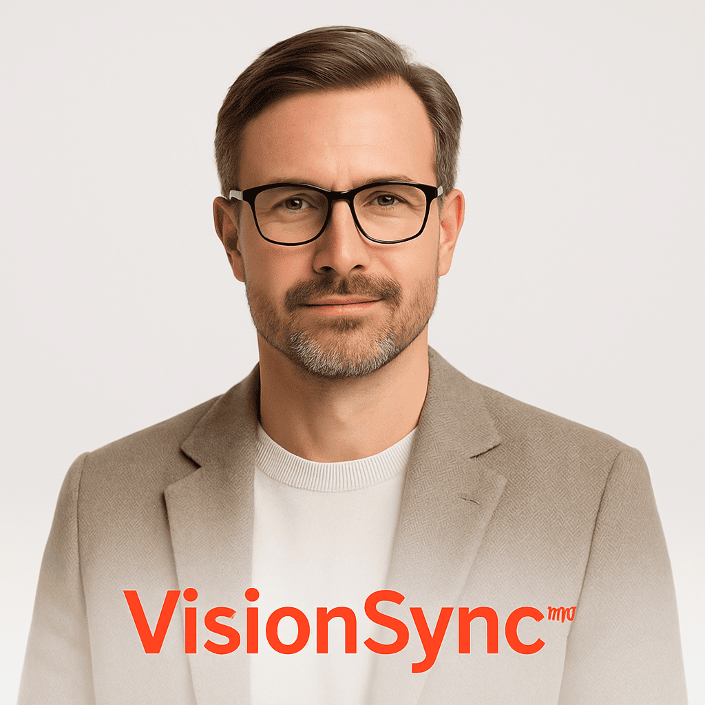 VisionSync™ Gleitsichtbrille — Nah- und Fernsicht in einer Brille